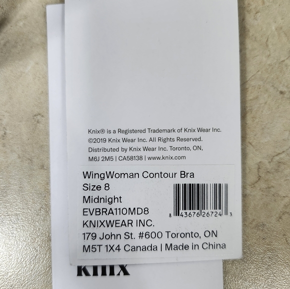 Knix WingWoman Contour Bra Wireless Navy Size 8 New With Tags - Picture 6 of 10